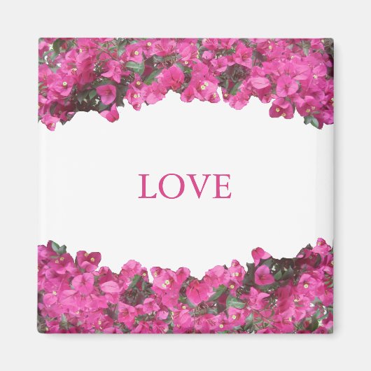 熱帯の花(白) マグネット (正面)