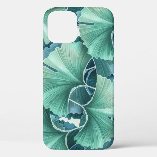 熱帯の花、葉、シームレスな背景 Case-Mate iPhoneケース (裏面)