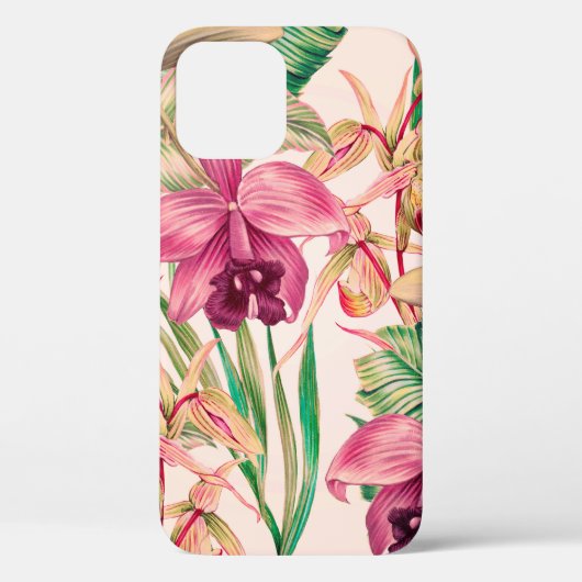 熱帯の花、蘭の花、ジャングルの葉、裳 Case-Mate iPhoneケース (裏面)