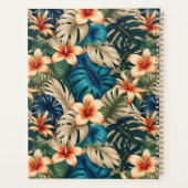 熱帯の花（青と緑の葉） プランナー手帳 (裏面)