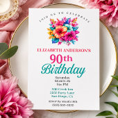 熱帯の花 90歳の誕生日 招待状