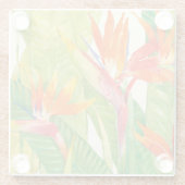 熱帯の花 | Bird of Paradise ガラスコースター (裏面)