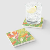 熱帯の花 | Bird of Paradise ストーンコースター (横)