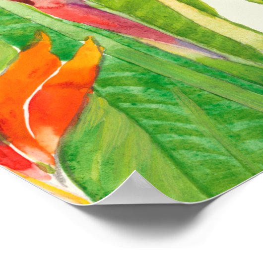 熱帯の花 | Bird of Paradise ポスター (角)