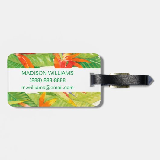 熱帯の花 | Bird of Paradise ラゲッジタグ (裏面横)