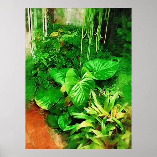 熱帯の葉のコレクション， fairchild tropical g ポスター (正面)