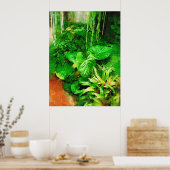 熱帯の葉のコレクション， fairchild tropical g ポスター (キッチン)