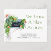 熱帯の葉のフローラ移動の発表 案内ポストカード (正面)