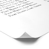 熱帯の葉のフローラ結婚のシーティングチャート ポスター (角)