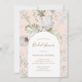 熱帯の葉のブライダルシャワーへの招待 招待状 (正面)