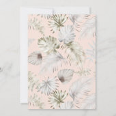 熱帯の葉のブライダルシャワーへの招待 招待状 (裏面)