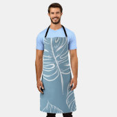 熱帯の葉の抽象芸術：シームレスな緑。 エプロン (着用した状態)