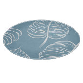 熱帯の葉の抽象芸術：シームレスな緑。 カッティングボード (角)