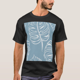 熱帯の葉の抽象芸術:シームレスな緑。 Tシャツ