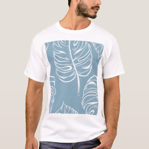 熱帯の葉の抽象芸術:シームレスな緑。 Tシャツ