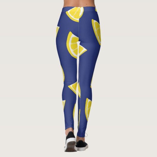 熱帯の葉の模様の緑の苔 レギンス (裏面)