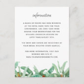 熱帯の葉の結婚フローラ情報 エンクロージャーカード (正面)