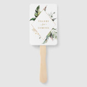 熱帯の葉の結婚金ゴールド ハンドファン (裏面)