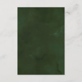 熱帯の葉の緑の結婚式QRコード付きRSVP エンクロージャーカード (裏面)