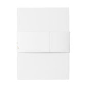 熱帯の葉の緑の金ゴールド結婚 招待状ベリーバンド (裏面例)