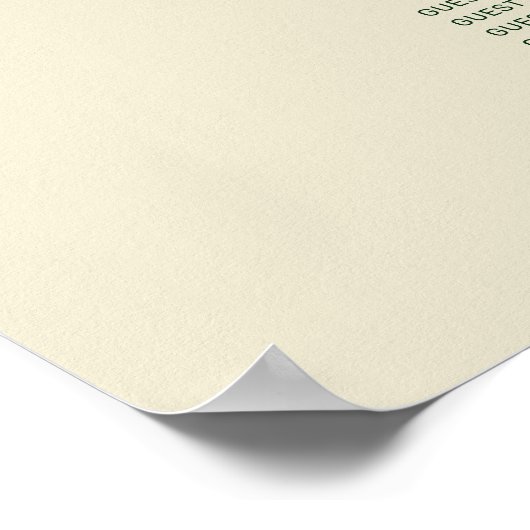 熱帯の葉の緑12テーブル座席表 ポスター (角)