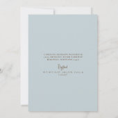 熱帯の葉ほこりっぽい青いジャングルの赤ちゃんシャワー 招待状 (裏面)