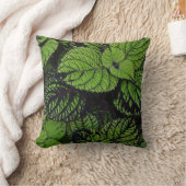 熱帯の葉パターン クッション (ブランケット)
