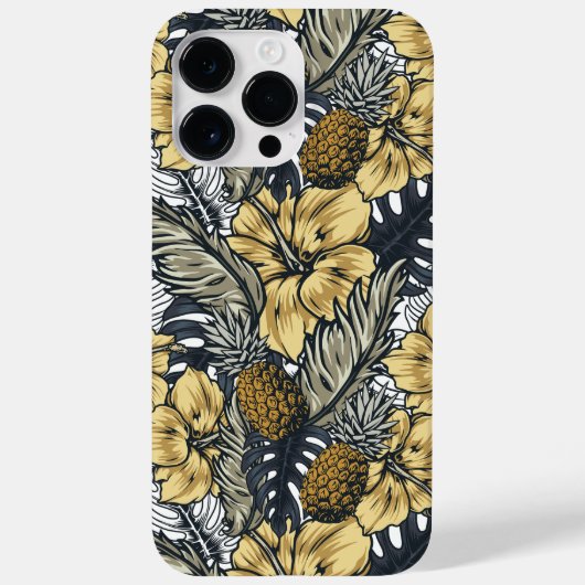 熱帯の葉花の模様 Case-Mate iPhoneケース (裏面)