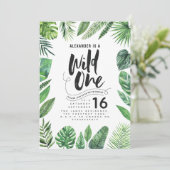 熱帯の葉+スクリプト文字ワイルド1歳 (スタンド正面)