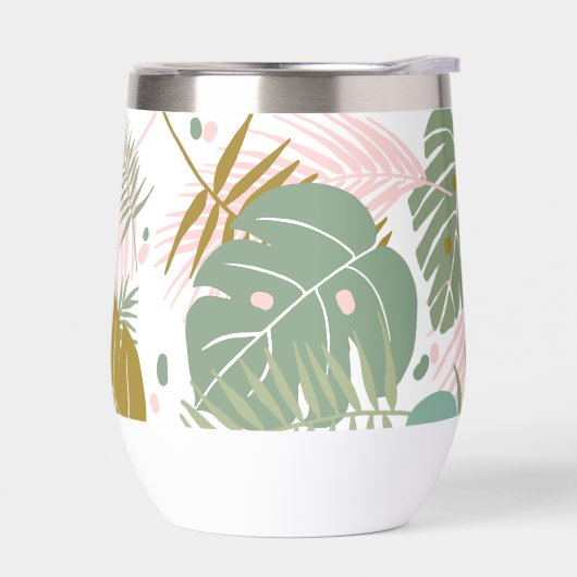 熱帯の葉 – モンステラとヤシの葉パターン (左面)