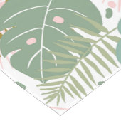 熱帯の葉 – モンステラとヤシの葉パターン ショートテーブルランナー (コーナー)