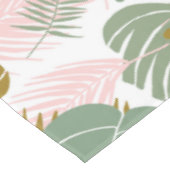 熱帯の葉 – モンステラとヤシの葉パターン テーブルクロス (アングル)