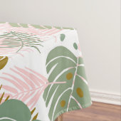 熱帯の葉 – モンステラとヤシの葉パターン テーブルクロス (インサイチュ)