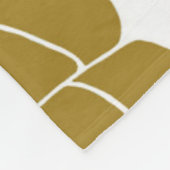 熱帯の葉 – モンステラとヤシの葉パターン フリースブランケット (角)