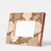 熱帯の葉 – モンステラとヤシの葉パターン レーザー彫刻フレーム (左)