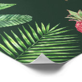 熱帯の葉+金ゴールド動物の赤ちゃんシャワーパーティー ポスター (角)