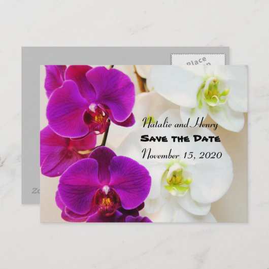 熱帯の蘭の日を保存 案内ポストカード (正面/裏面)