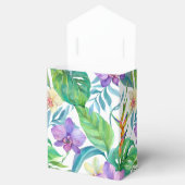 熱帯の蘭の模様の好意ボックス フェイバーボックス (オープン)