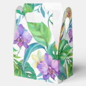 熱帯の蘭の模様の好意ボックス フェイバーボックス (オープン)