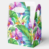 熱帯の蘭の模様の好意ボックス フェイバーボックス (オープン)