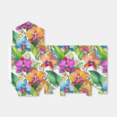 熱帯の蘭の模様の好意ボックス フェイバーボックス (折り畳みなし)