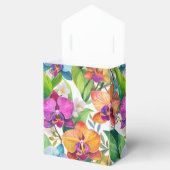 熱帯の蘭の模様の好意ボックス フェイバーボックス (オープン)