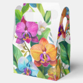 熱帯の蘭の模様の好意ボックス フェイバーボックス (オープン)