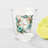 熱帯の虹彩模様 ショットグラス (正面)