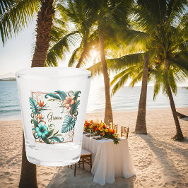 熱帯の虹彩模様 ショットグラス