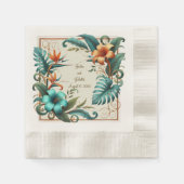 熱帯の虹彩色のコーニングカクテル 縁ありカクテルナプキン (正面)