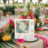 熱帯の虹彩色のコーニングカクテル 縁ありカクテルナプキン