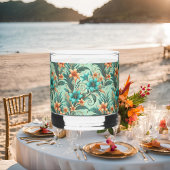 熱帯の虹彩色の岩ガラス ウイスキーグラス