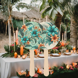 熱帯の虹彩色ファン ハンドファン