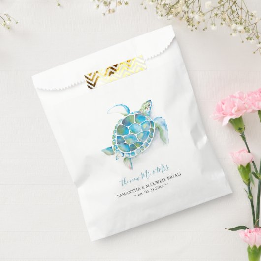 熱帯の行先ウエディングウミガメ フェイバーバッグ (封をした状態)